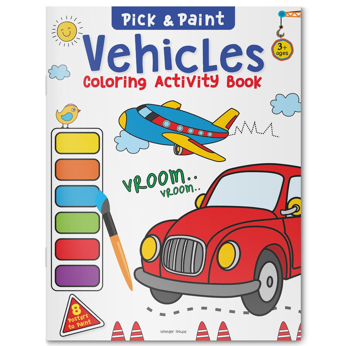 Pick and Paint Coloring Activity Book For Kids: Vehicles - Retail Maharaj