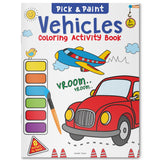 Pick and Paint Coloring Activity Book For Kids: Vehicles - Retail Maharaj