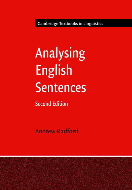 Analysing English Sentences (Cambridge Textbooks in Linguistics) - Retail Maharaj