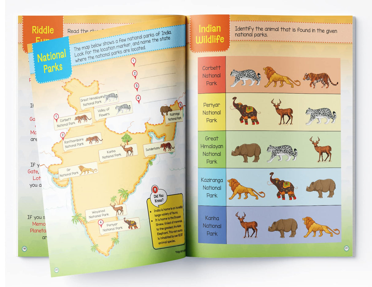 India: Fun Activity Book for Children | Explore Culture, Monuments, Festivals & Maps | Ages 5–10 | 3+ Hours of Interactive Learning and Discovery - Retail Maharaj