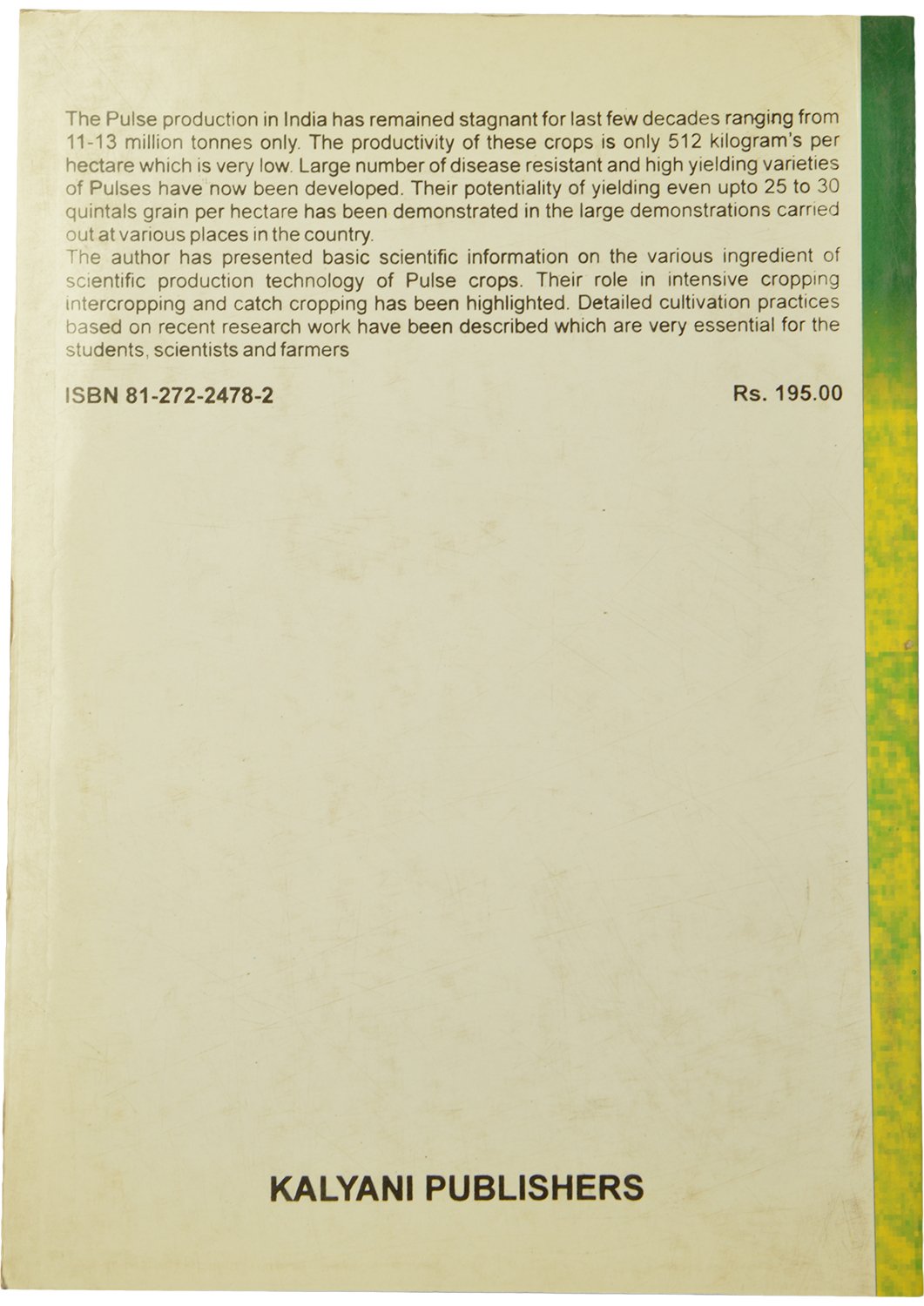 Pulse Crops Production Technology