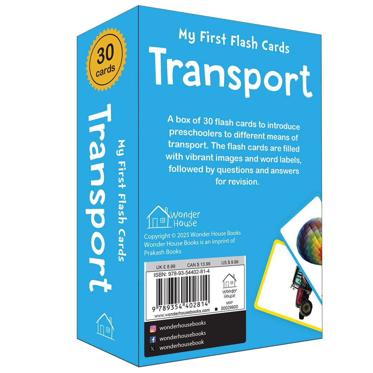 My First Flash Cards: Transport: 30 Early Learning Flash Cards For Kids - Retail Maharaj