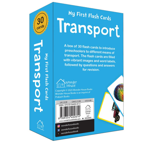 My First Flash Cards: Transport: 30 Early Learning Flash Cards For Kids - Retail Maharaj
