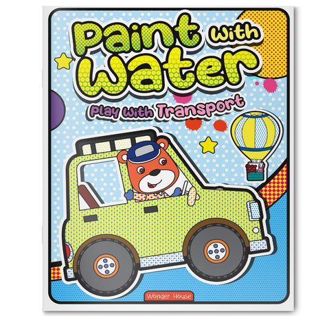 Paint with Water – Play with Transport Mess-Free Painting Fun with Cars, Trucks & More | Ages 3–6 | Just Add Water for 2+ Hours of Creative Play - Retail Maharaj