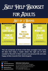 Pack of 3 Self Help Bookset for Adult - How to Win Friends and Influence People, Stop Worrying and Start Living, Develop Self Confidence and Influence People by Public Speaking - Retail Maharaj