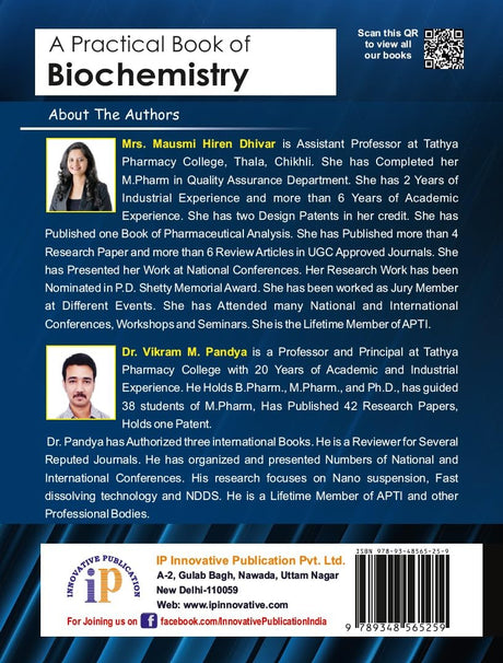 A Practical Book of Biochemistry for Pharmacy Students - Retail Maharaj