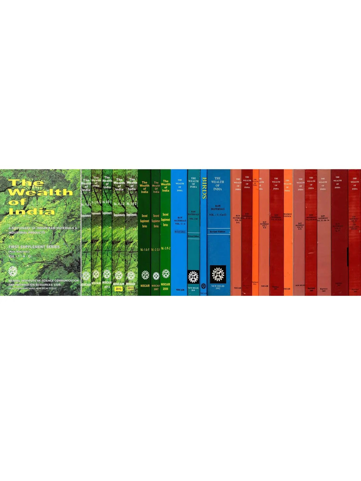 The wealth of India- A Dictionary of Indian Raw Materials & Industrial Products : Old Vols. III To XI (9 Books) : Supplement Vols. On Birds, Fish, ... - I, II & III (3 Books) ( Set Of 23 Books )