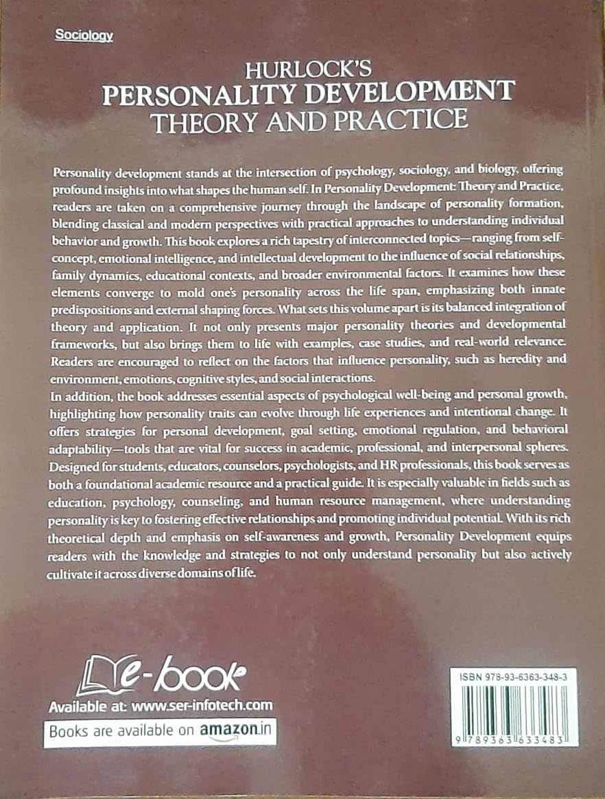 Hurlock's Personality Development Theory And Pratice - Retail Maharaj