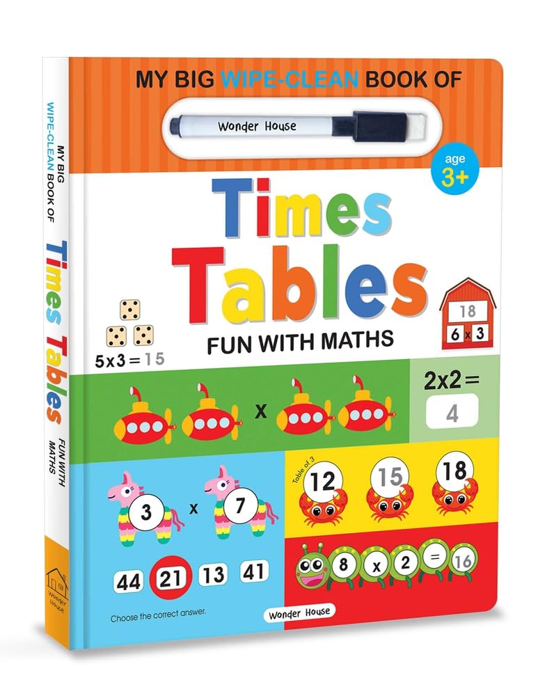 My Big Wipe And Clean Book of Times Tables for Kids : Fun With Maths - Retail Maharaj