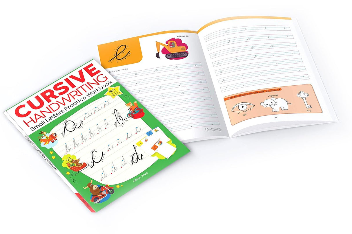 Cursive Handwriting Practice Workbooks (Set of 4): Small Letters, Capital Letters, Joining Letters & Word Families | Level 1 | Ages 5–8 | Build Writing Skills with Fun Exercises - Retail Maharaj