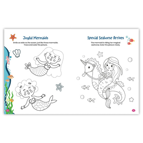 Mermaid Coloring Book: Fun Underwater Coloring Activity Book for Kids I Includes Dot-to-Dot, Number Coloring, and Copy-Color Activities | Perfect for ... I Ages 3+ [Penguin Early Learning Series] - Retail Maharaj