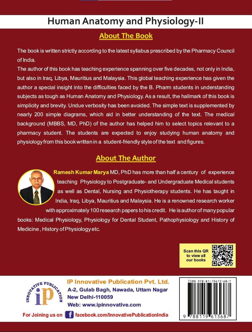 Human Anatomy and Physiology-II for the Students of B.Pharm 2nd Semester (First Edition, October 2024) - Retail Maharaj