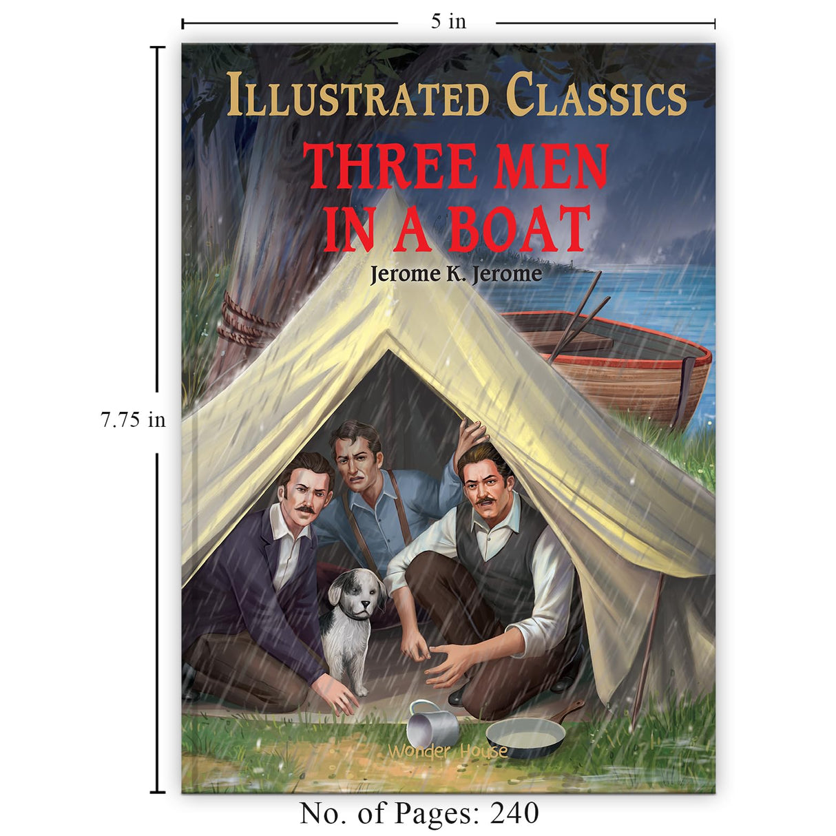 Three Men in a Boat : Illustrated Abridged Children Classics English Novel with Review Questions - Retail Maharaj