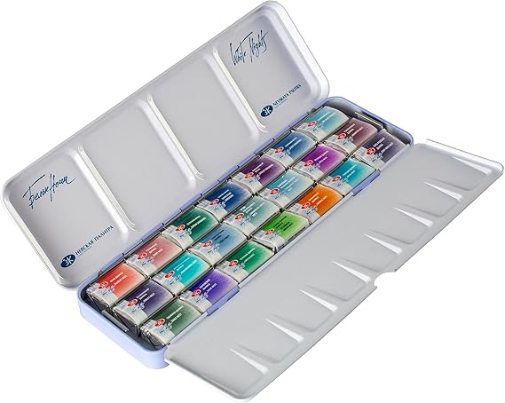 White Nights Granulating Watercolour 21 Full Pans Set - Retail Maharaj