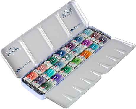 White Nights Granulating Watercolour 21 Full Pans Set - Retail Maharaj