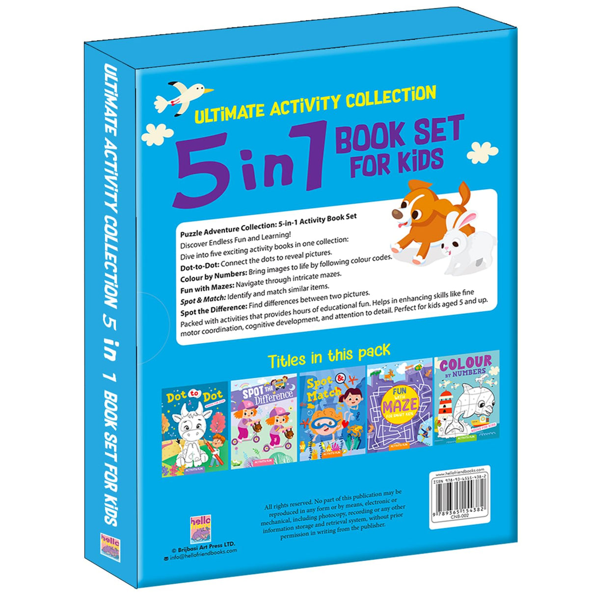 5-in-1 Ultimate My First Early Learning Educational Colouring Picture Activity Books for Kids, Children and Toddlers - Ages 3+ years (Pack of 5) - Retail Maharaj