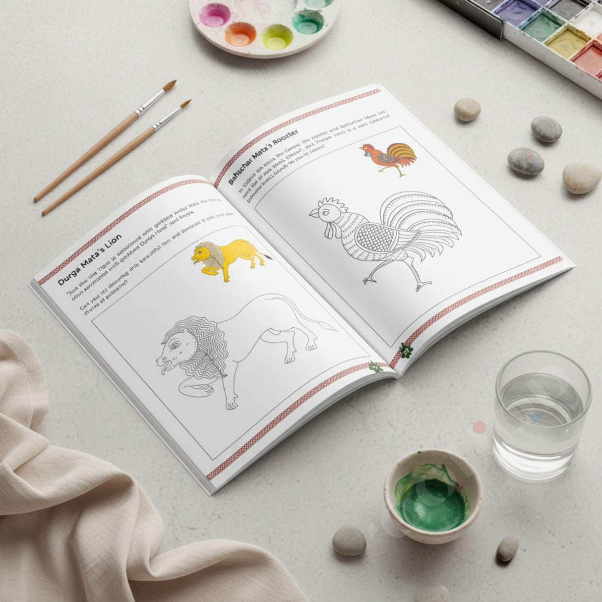 Rooftop Artventures of Mata Ni Pachedi - Elementary | PAPERBACK (Softcover) | Children's Drawing & Colouring Art Book | DIY Activites, Step-by-step ... Compositions | gift for children's: English - Retail Maharaj