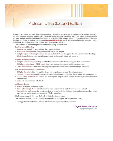 Textbook of Human Histology, Free Companion Workbook Included 2/ed [Paperback] Yogesh Sontakke - Retail Maharaj