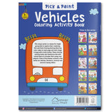Pick and Paint Coloring Activity Book For Kids: Vehicles - Retail Maharaj