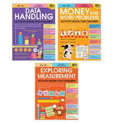 Math Activity Books Bundle 3 – Measurement / Data Handling / Money and Word Problem (Pack of 3 Books) - Retail Maharaj