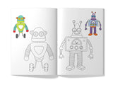 Little Artist Series Robots: Copy Colour Books - Retail Maharaj
