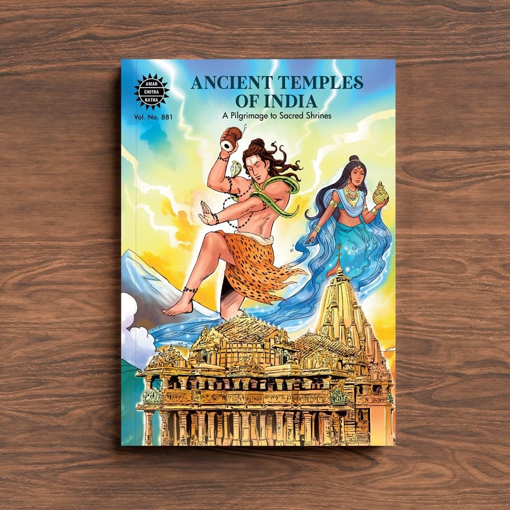 Ancient Temples of India | Badrinath | Amarnath | Somnath | Virupaksha | Indian Mythology, History & Folktales | Childrens Comic Books | Amar Chitra Katha - Retail Maharaj
