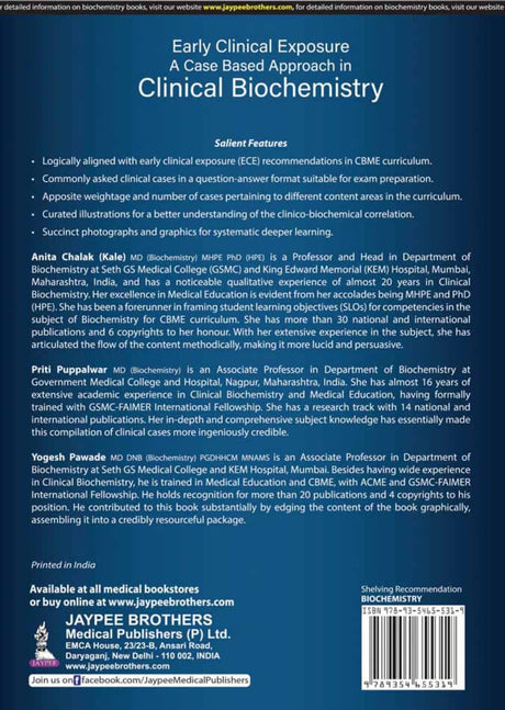 EARLY CLINICAL EXPOSURE: A CASE BASED APPROACH IN CLINICAL BIOCHEMISTRY - Retail Maharaj