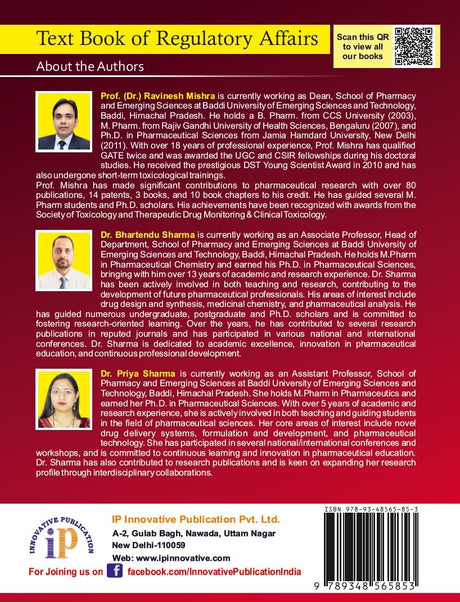 Text Book of Regulatory Affairs for the Students of M.Pharm 1st Semester - Retail Maharaj