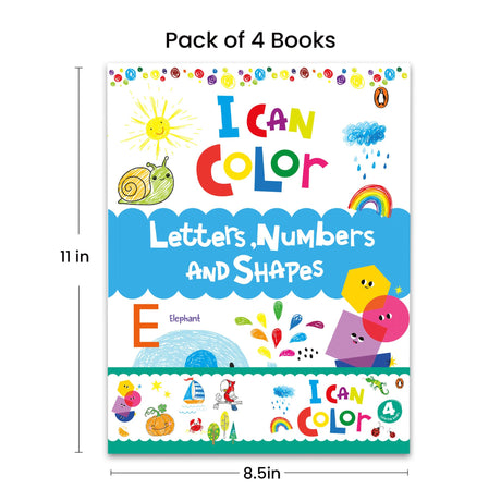 I Can Color Pack: Set of 4 Fun & Easy Coloring Books for Toddlers and Preschool Kids | Boost Creativity, Motor Skills & Learning | Perfect Gift for ... Early Learning Series] (I Can Color Series) - Retail Maharaj