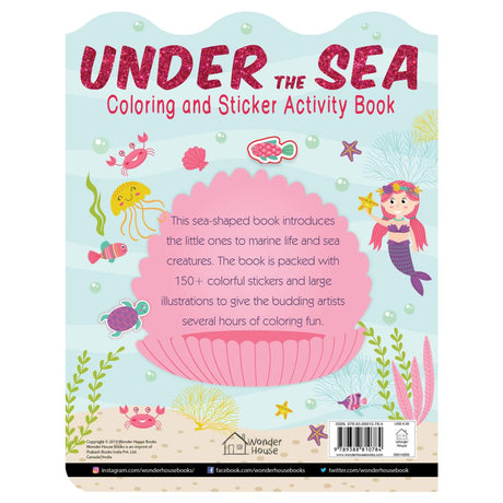 Under The Sea - Coloring and Sticker Activity Book (With 150+ Stickers) - Retail Maharaj