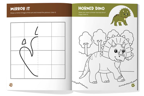 Dinosaur Coloring Book: Fun Dinosaur Coloring Activity Book for Kids | Includes Number Coloring, Dot-to-Dot, Tracing & Copy-Color Activities | Perfect ... I Ages 3+ [Penguin Early Learning Series] - Retail Maharaj