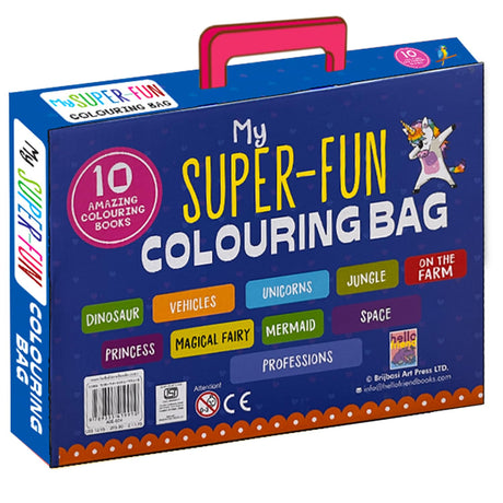 My First 10 Colouring Activity Books Boxset for Kids, Children and Toddlers - Animal, Farm, Space, Dinosaur, Vehicles, Unicorn, Jungle, Princess Coloring Book Gift (Ages 2+ years) (Pack of 10) - Retail Maharaj