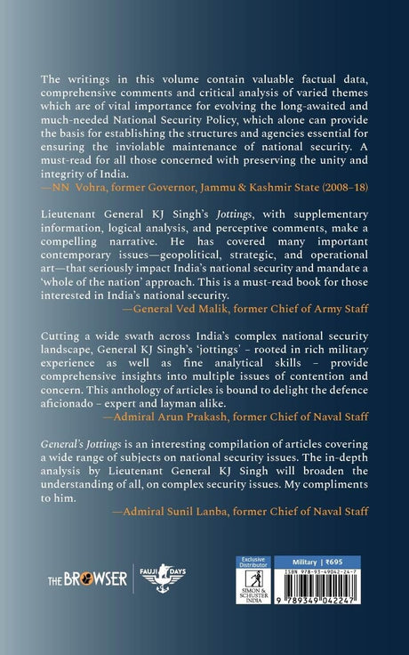General’s Jottings Rearmed: National Security, Conflicts and Strategies (Including Operation Sindoor) - Retail Maharaj