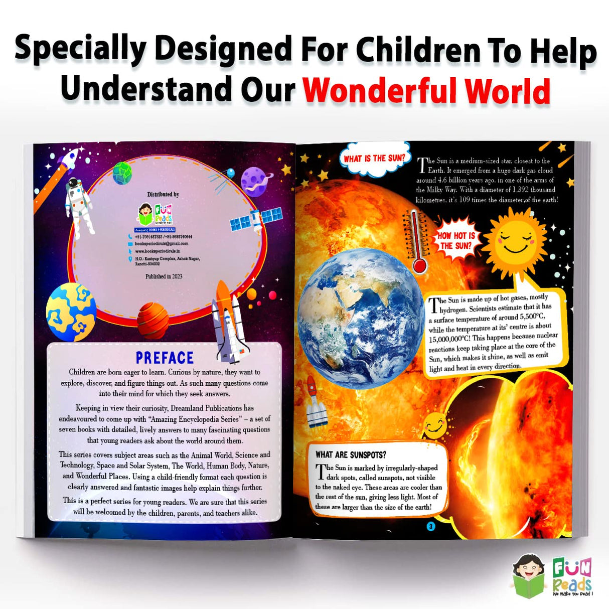 FUN READS Amazing Encyclopedia Books | Pack of 7 Books | Paperback Edition | Knowledge Books for Children, School, Libraries - Retail Maharaj