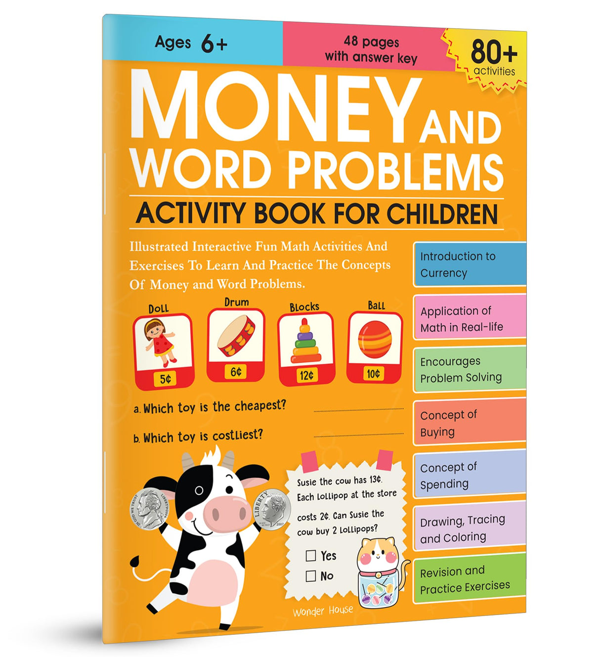Money and Word Problems: Activity Book for Children Fun Math Word Challenges & Everyday Concepts | Ages 6–9 | Strengthen Reasoning & Problem-Solving Skills - Retail Maharaj