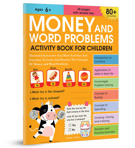 Money and Word Problems: Activity Book for Children Fun Math Word Challenges & Everyday Concepts | Ages 6–9 | Strengthen Reasoning & Problem-Solving Skills - Retail Maharaj