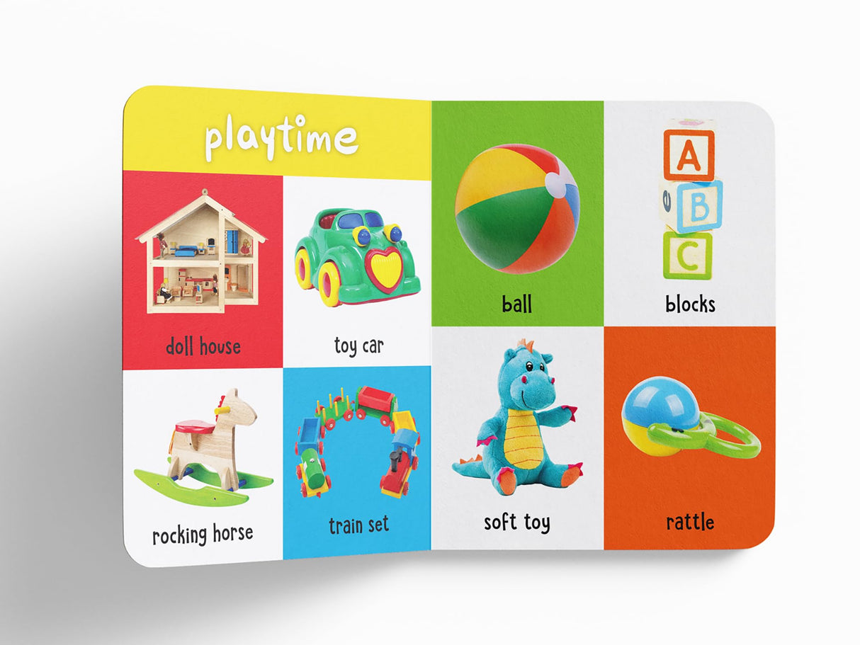 My First 100 Words: Padded Board Book for Kids | Learn First Words with Bright Pictures from Everyday Life – Animals, Food, Toys, Objects & More | Early Learning Book for Babies, Toddlers & Preschoolers | Ages 0–5 Years - Retail Maharaj