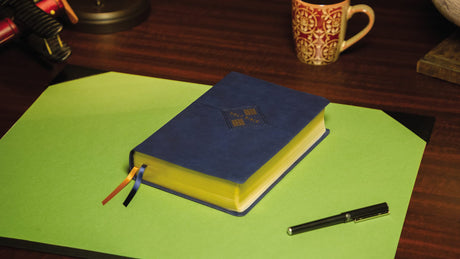NIV, The Grace and Truth Study Bible, Leathersoft, Navy, Red Letter, Comfort Print - Retail Maharaj