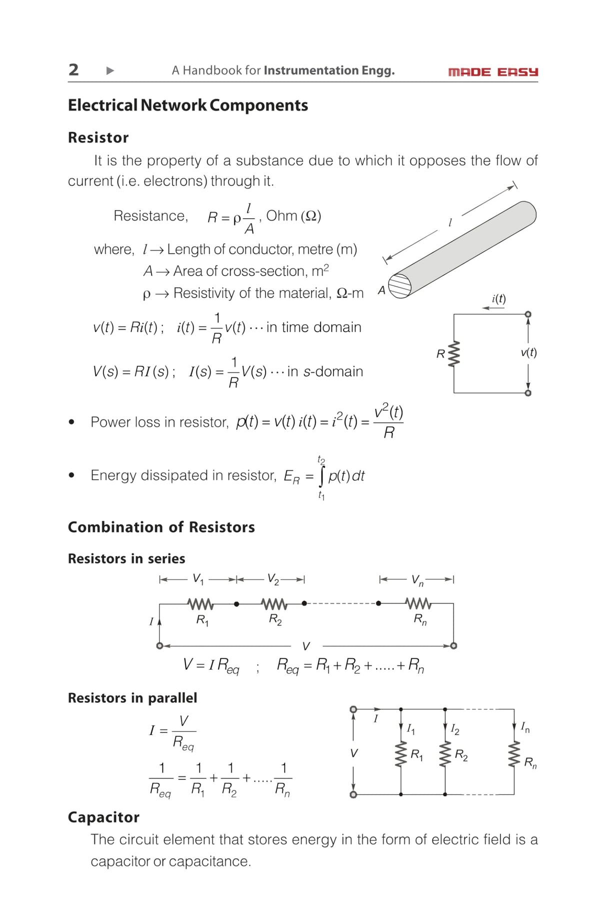 A Handbook on Instrumentation Engineering | Formulae Book | For GATE, PSUs & Other Competitive Exams | Well illustrated formulae and key theory concepts | By Made Easy - Retail Maharaj