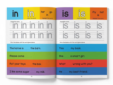 My First Sight Words and Sentences: Activity Book for Children | Build Early Reading & Writing Skills | Ages 4–7 | Fun Practice with Everyday Words - Retail Maharaj