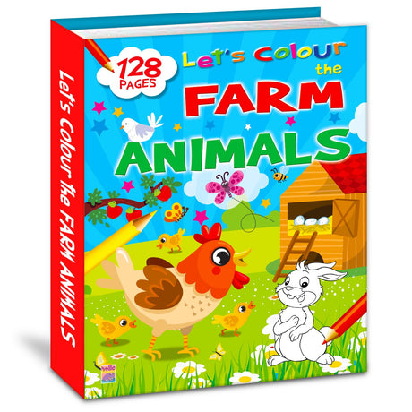Let’s Colour the Farm Animals: Activity & Colouring Book for Kids Ages 3–9 | Perfect Gift for Drawing, Painting & Creativity | Premium Paper Quality - Retail Maharaj