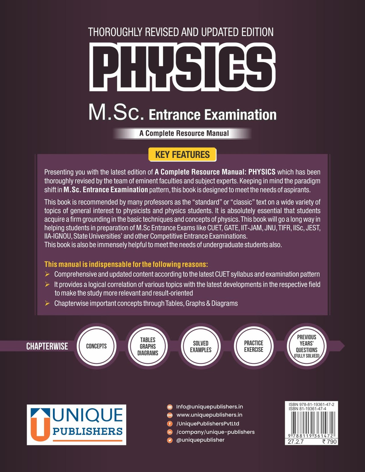 PHYSICS M.Sc Entrance Examination I - Retail Maharaj