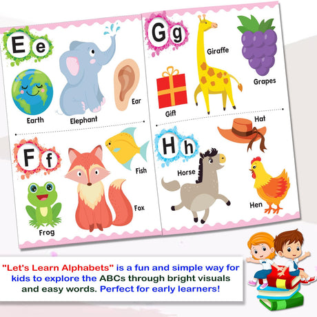 Hello Friend Books Let's Learn Giant Board Book: Alphabets ABC - Large Board Book with Beautifully Illustrated Images for Children to Learn - Retail Maharaj
