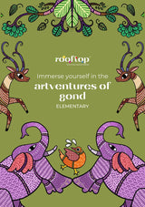 Rooftop Artventures of Gond - Elementary | PAPERBACK (Softcover) | Children's Drawing & Colouring Art Book | Elementary Gond Art Coloring Pages , ... Compositions: English (Artventures of Warli) - Retail Maharaj