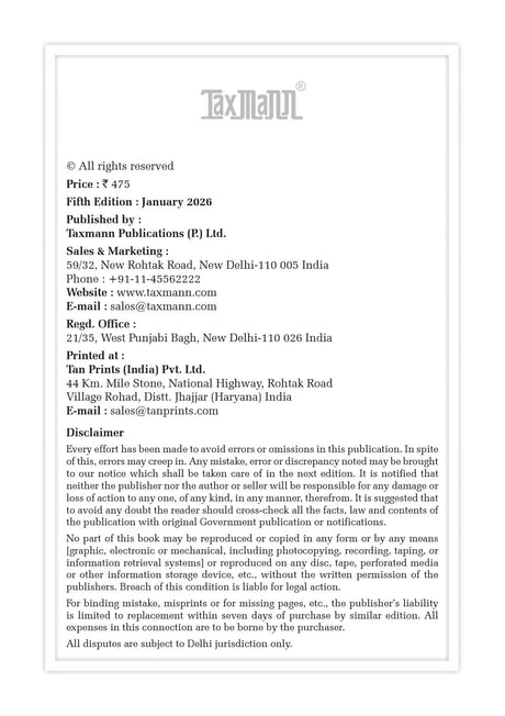 Taxmann's Company Law – Concise | NEP-aligned & Practice-oriented Textbook with MCA Rules & SEBI Regulations—Integrating Statutory Principles | Judicial Interpretation | Compliance Practices - Retail Maharaj