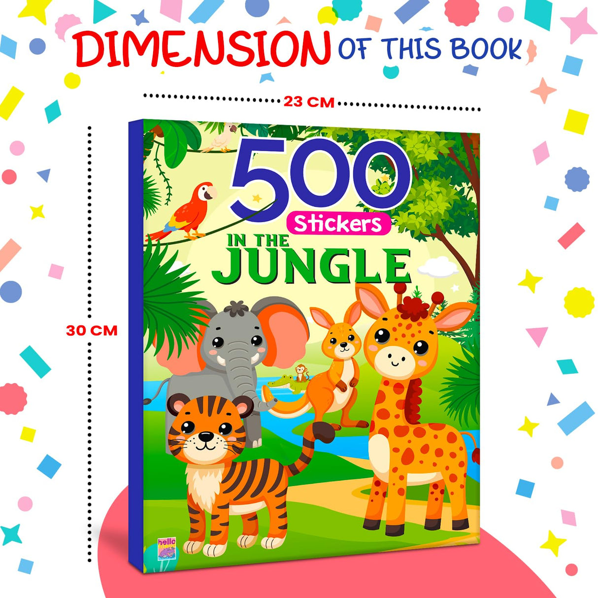 My First 500 Jungle Sticker Activity Book for Kids, Children and Toddlers – Fun Activity with Coloring – Ages 3+ Years - Retail Maharaj