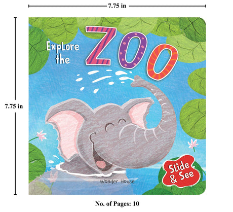 Slide And See - Explore The Zoo : Sliding Novelty Board Book For Kids - Retail Maharaj