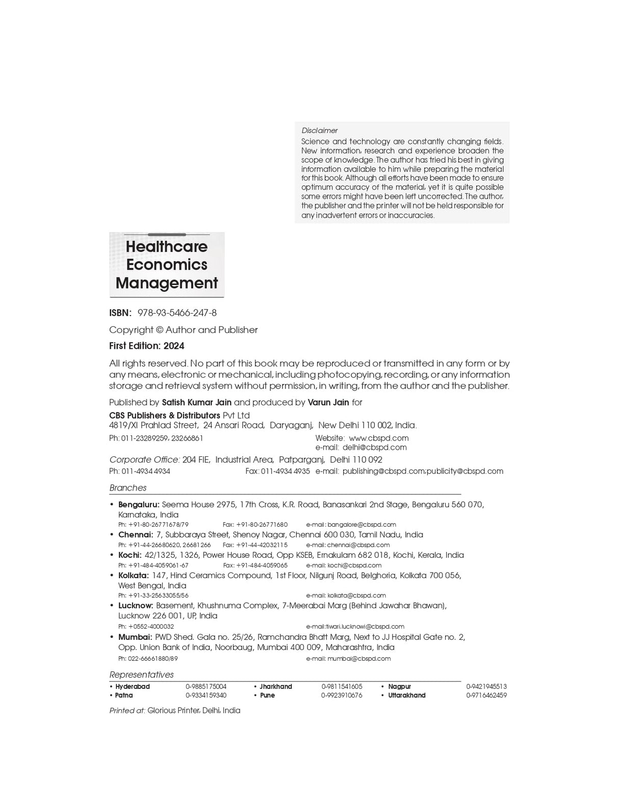 Healthcare Economics Management - Retail Maharaj