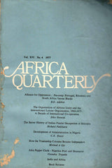 Africa Quarterly - Vol. XVI , No. 1 To 4 ( July 1976 To April 1977 ) ( Set Of 4 Books )