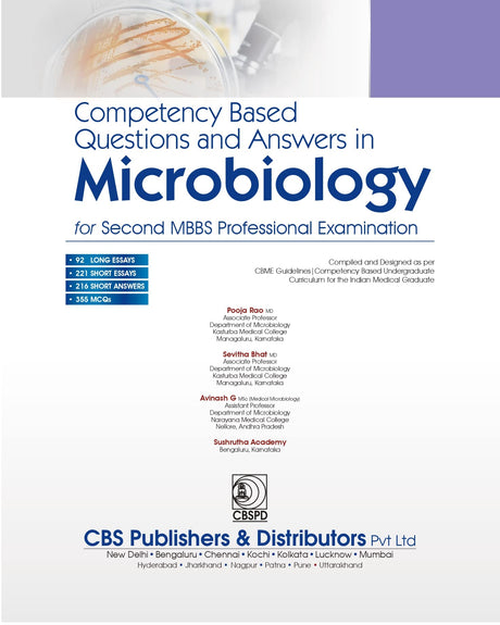 Competency Based Questions And Answers In Microbiology For Second Mbbs Professional Examination (Pb 2024) - Retail Maharaj